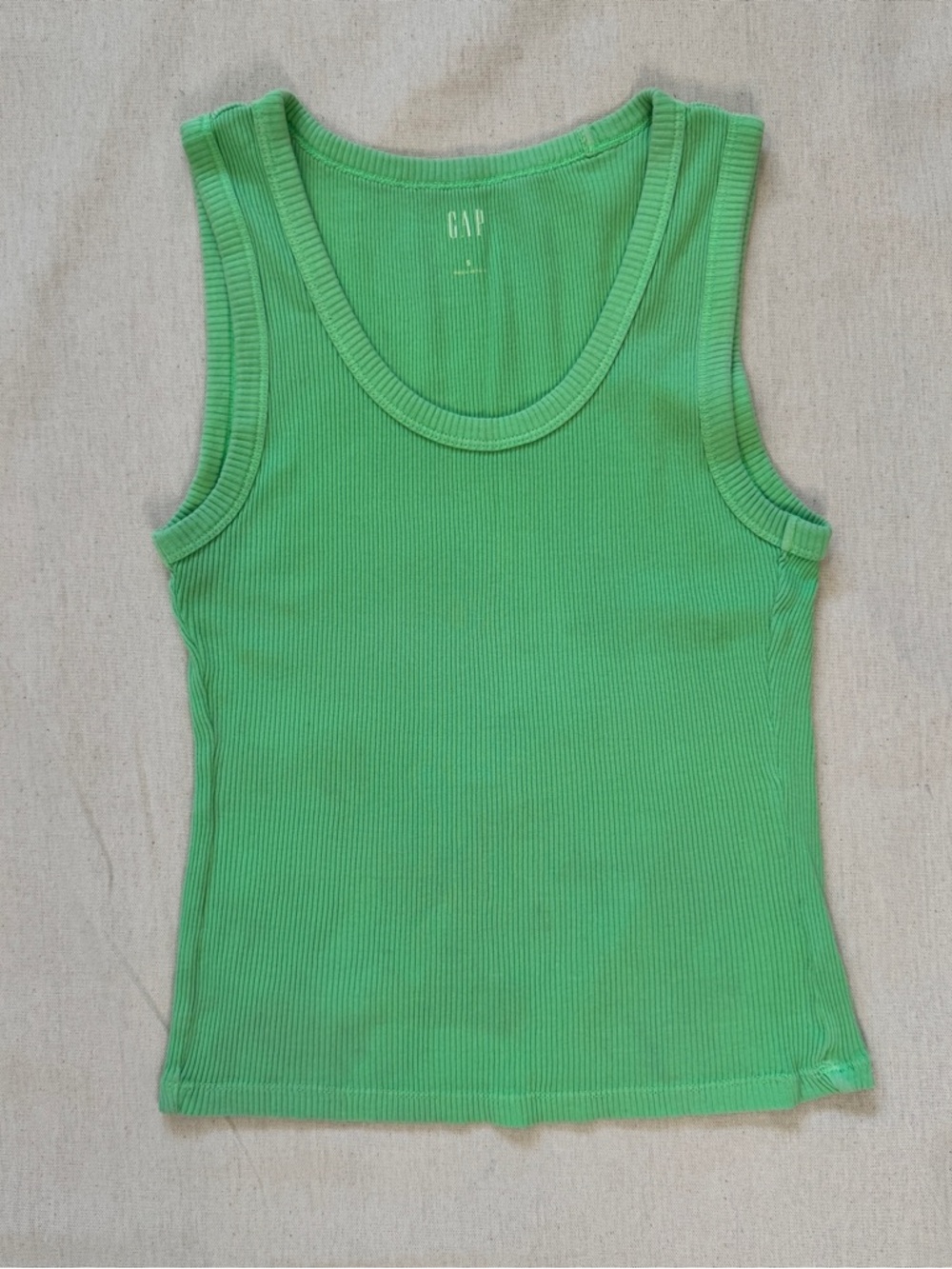 Green Gap Ribbed Tank